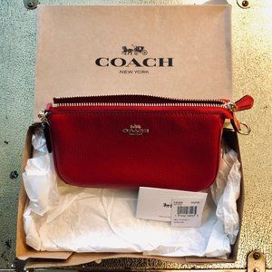 COACH Large Wristlet in True Red